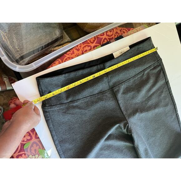 Gray NY Style & Co Ponte Mid rise Stretch Knit Pull on Bootcut Pants - XL - Picture 2 of 11